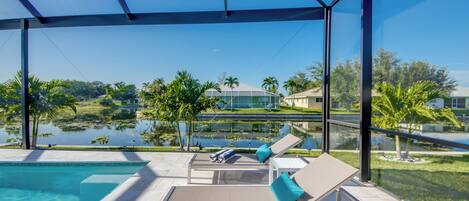 Outdoor pool, a heated pool