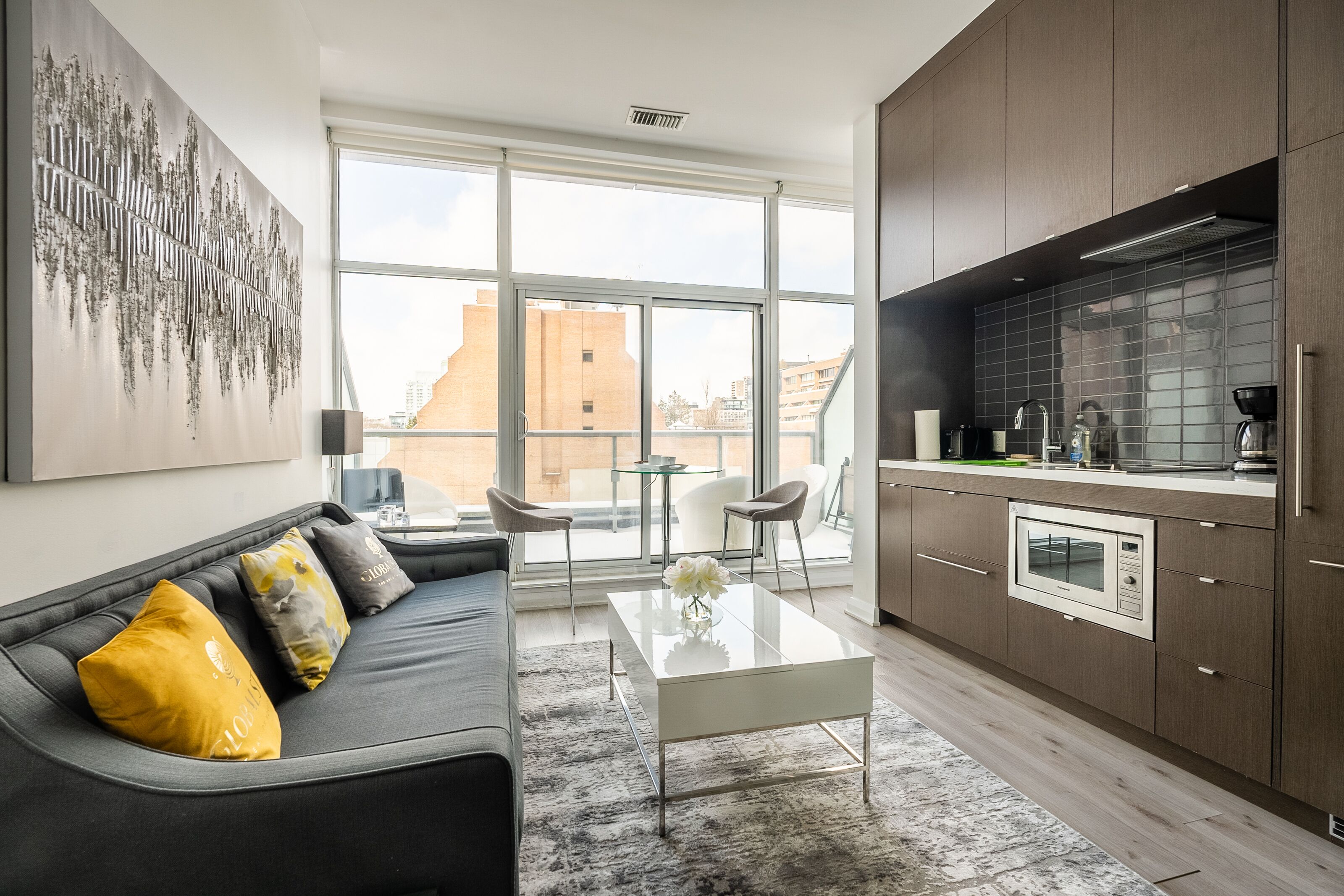 Design Apartment, 1 Bedroom, Balcony, City View | Living area