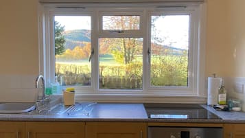 Chalet | Private kitchen | Fridge, microwave, oven, stovetop