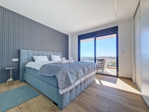 Apartment with large balcony and pool views