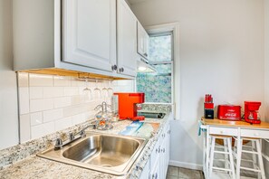 Fridge, microwave, stovetop, coffee/tea maker - Family-Friendly Ocean City Condo: Walk to Beach! (Ocean City)