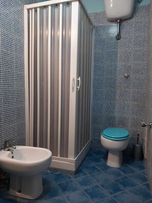 Dusche, Haartrockner, Bidet, Handtücher