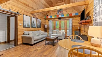 Een smart-tv, een dvd-speler en boeken