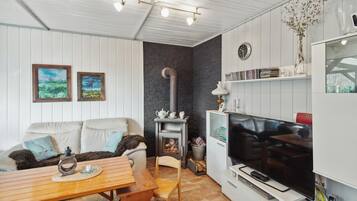 Fernseher, Kamin, Tischtennisplatte, Stereoanlage