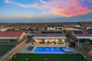 Outdoor pool, a heated pool