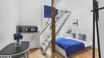 1 soverom, strykejern/-brett, wi-fi (inkludert) og sengetøy