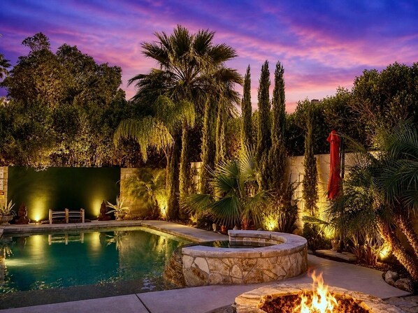 Outdoor pool, a heated pool
