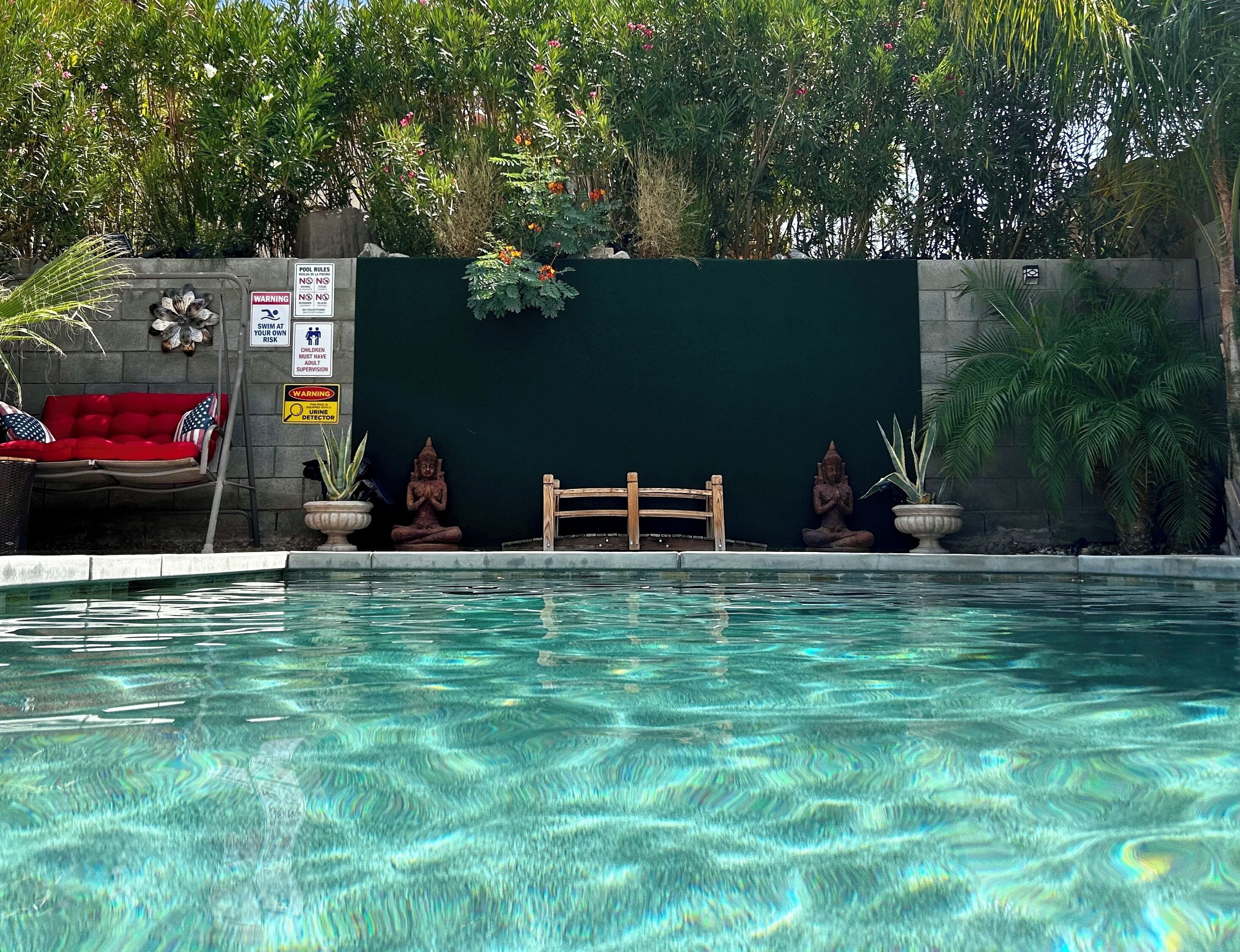 Piscine extérieure, piscine chauffée