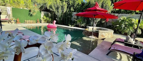 Outdoor pool, a heated pool