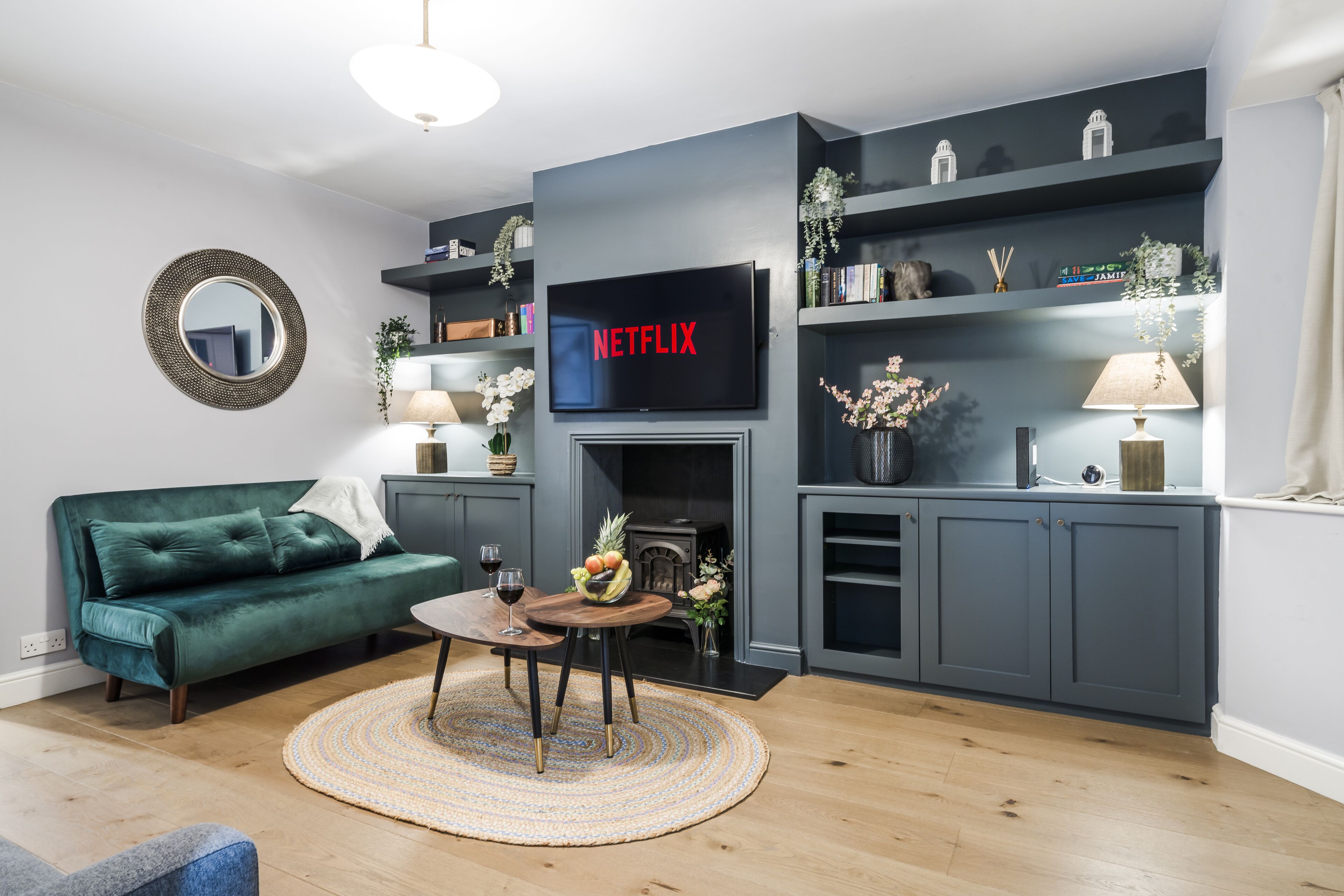 Smart TV, table football, books