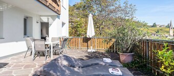 Apartamento 'Rungg' con vistas a la montaña, terraza compartida y Wi-Fi