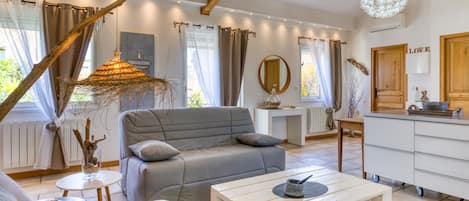 TV, DVD player, stereo