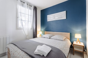 2 makuuhuonetta, ilmainen Wi-Fi, vuodevaatteet