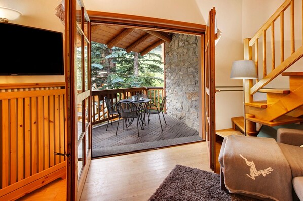 TV, fireplace, DVD player