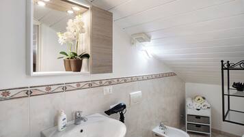 Dusche, Haartrockner, HandtĂŒcher