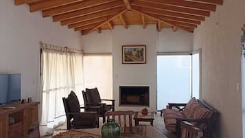 Smart TV y chimenea