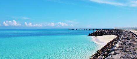Beach nearby, white sand