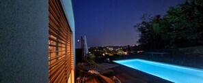 Piscine extérieure, piscine chauffée