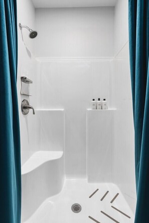 Hair dryer, towels, toilet paper