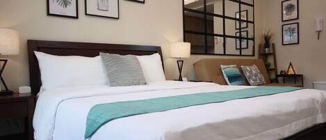 1 habitación, tabla de planchar con plancha, wifi y ropa de cama