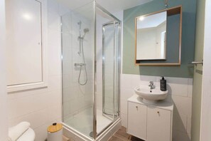 Shower, hair dryer
