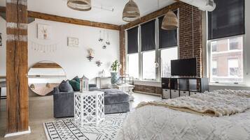1 chambre, fer et planche à repasser, lit parapluie, Wi-Fi gratuit