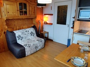 TV - Quiet studio cabin in Adrets-Prapoutel, 4 pers, 350 m from ESF (Les Adrets-Prapoutel)