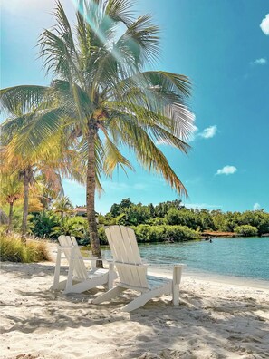 Sun-loungers, beach towels