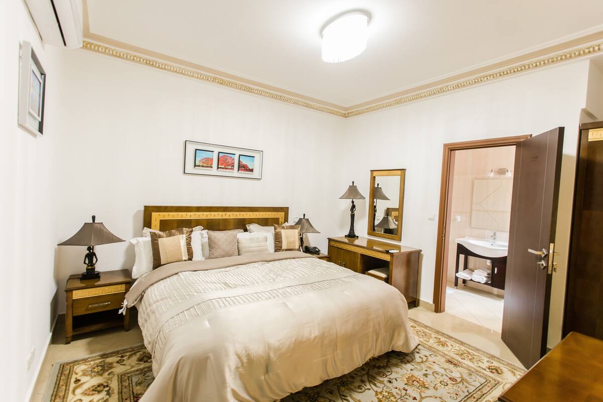 Business Apartment, Non Smoking, Pool Access | Pillowtop beds, in-room safe, desk, laptop workspace