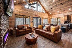 Smart-tv en een open haard