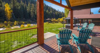 Luxury Riverfront Retreat | Private Hot Tub | Media Room | Mountain Views