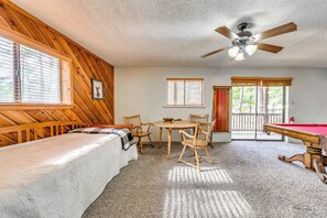 House (6 Bedrooms) | Interior - Furnished Deck + Game Room: Ruidoso Home! (Ruidoso)
