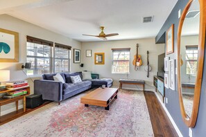 House (2 Bedrooms) | Living area | TV - 2 Mi to Dtwn: Austin Gem w/ Patio & Yard (Austin)