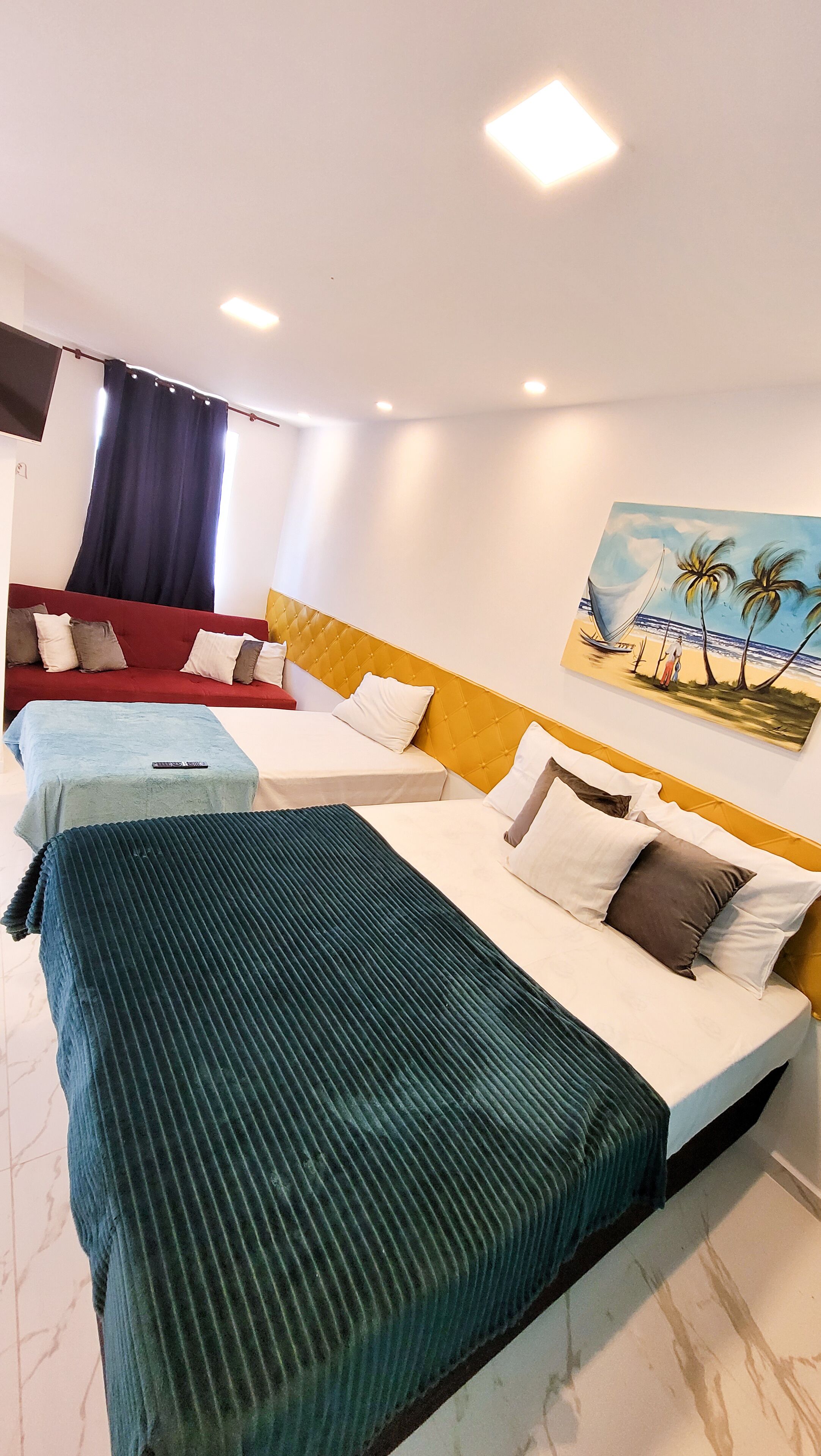 Individually decorated, laptop workspace, free WiFi, bed sheets