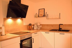 Fridge, oven, stovetop, dishwasher