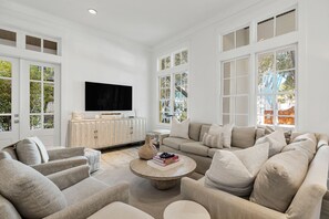 TV, books, stereo