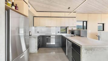 Fridge, oven, stovetop, dishwasher