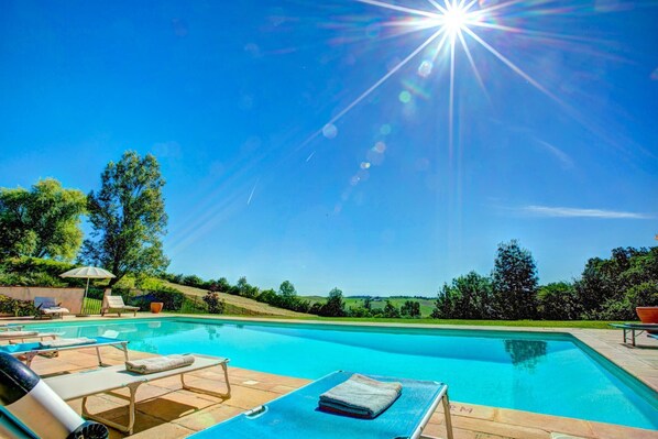 A heated pool