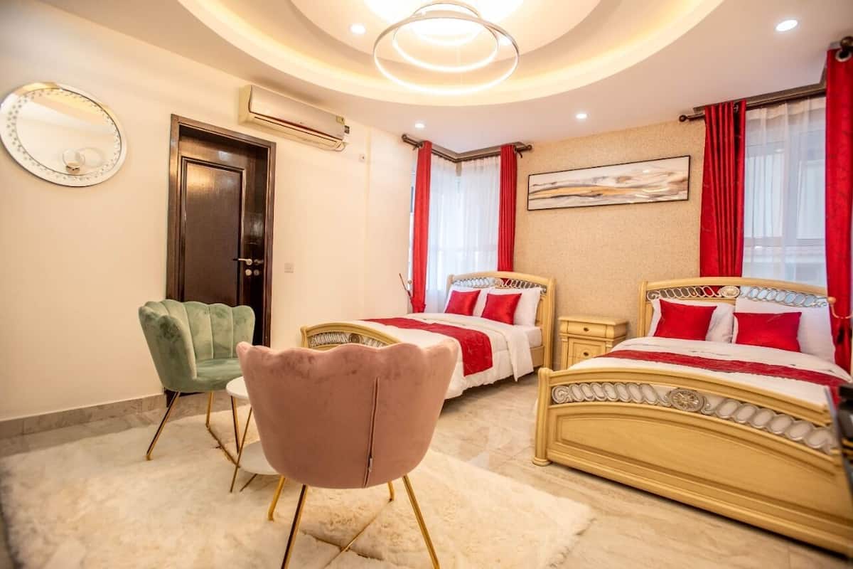 Familien-Doppel- oder -Zweibettzimmer | 1 Schlafzimmer, kostenloses WLAN, Bettwäsche