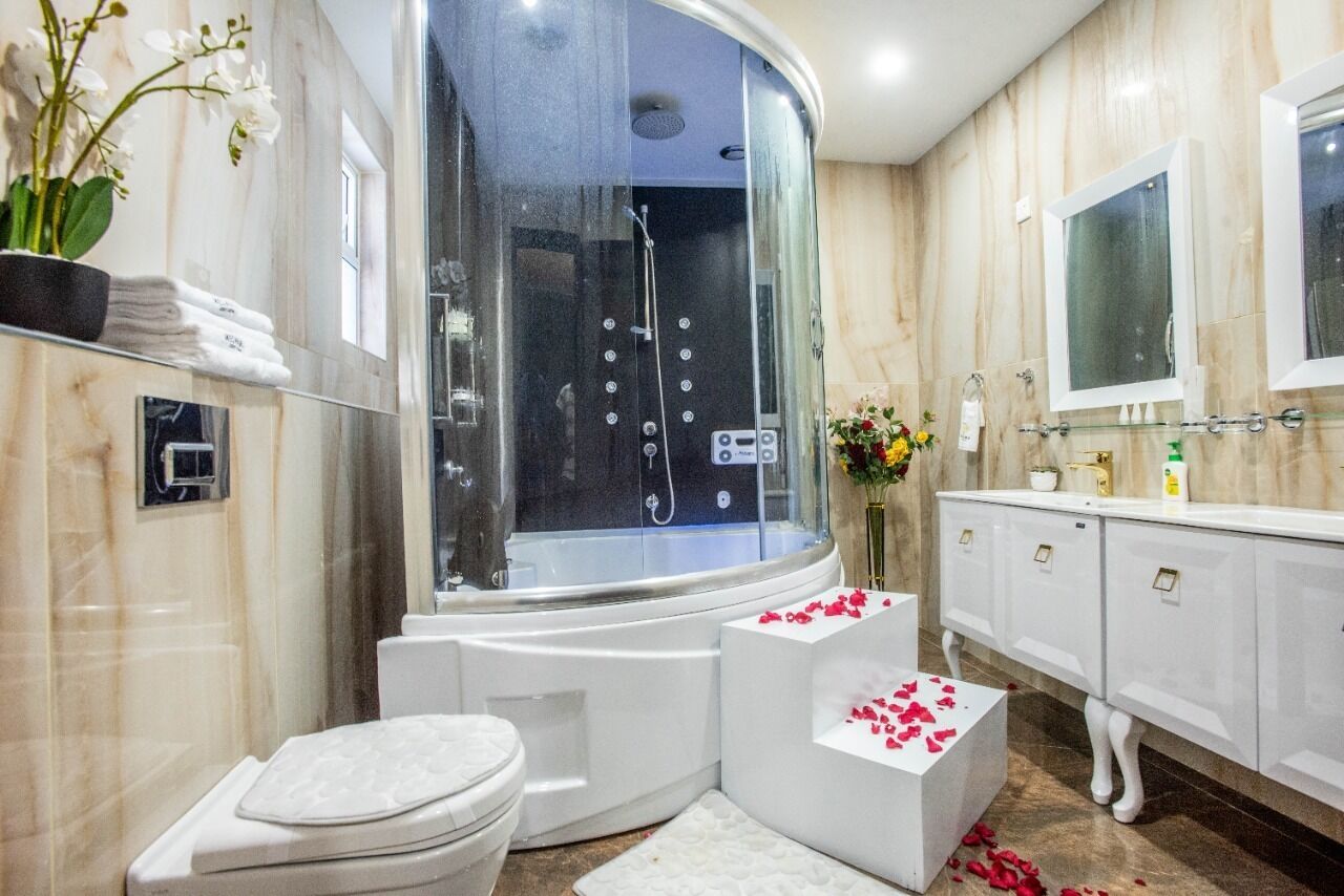 Luxury Double Room | Bilik Mandi | Pancuran mandi, hulu semburan mandi hujan 