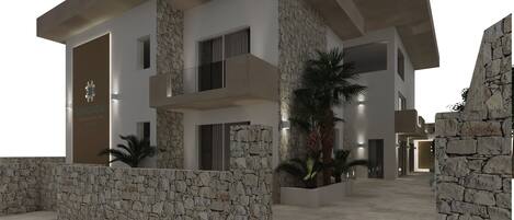 Front of property - evening/night