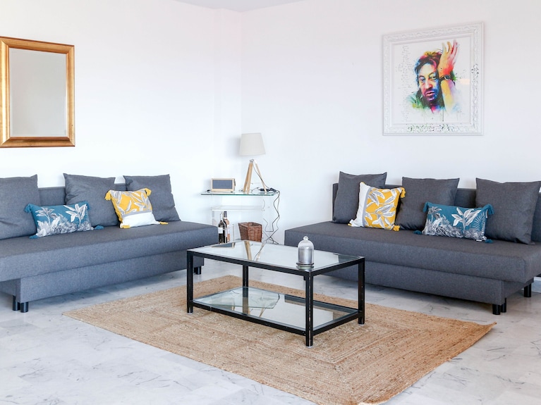 Beautiful Flat With Sea View Terrace, Pool, Parking Portative Ac- Benakey - Antibes
