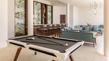 Grand Villa, 3 Bedrooms (Seafront) | Living area | 55-inch Smart TV with satellite channels, fireplace