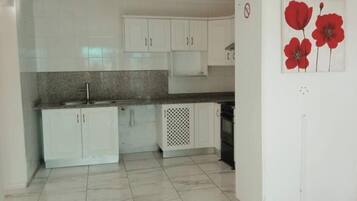 Microwave, oven, cookware/dishes/utensils