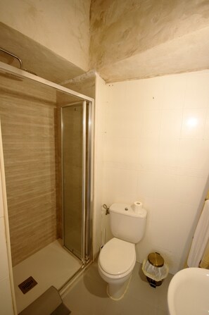 A bathroom with a shower, toilet, and bidet. - 290 - Livingtarifa Catamaran (Tarifa)