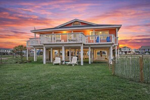 Exterior - Beachfront 5BR Home | Gulf Views | Sleeps 14 | Pet Friendly (Galveston)