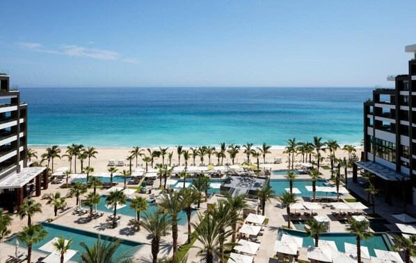 5 outdoor pools, open 6:00 AM to 8:00 PM, free cabanas, pool umbrellas - Garza Blanca Resort & Spa Los Cabos (Cabo San Lucas)