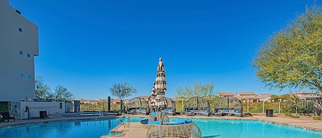 A heated pool