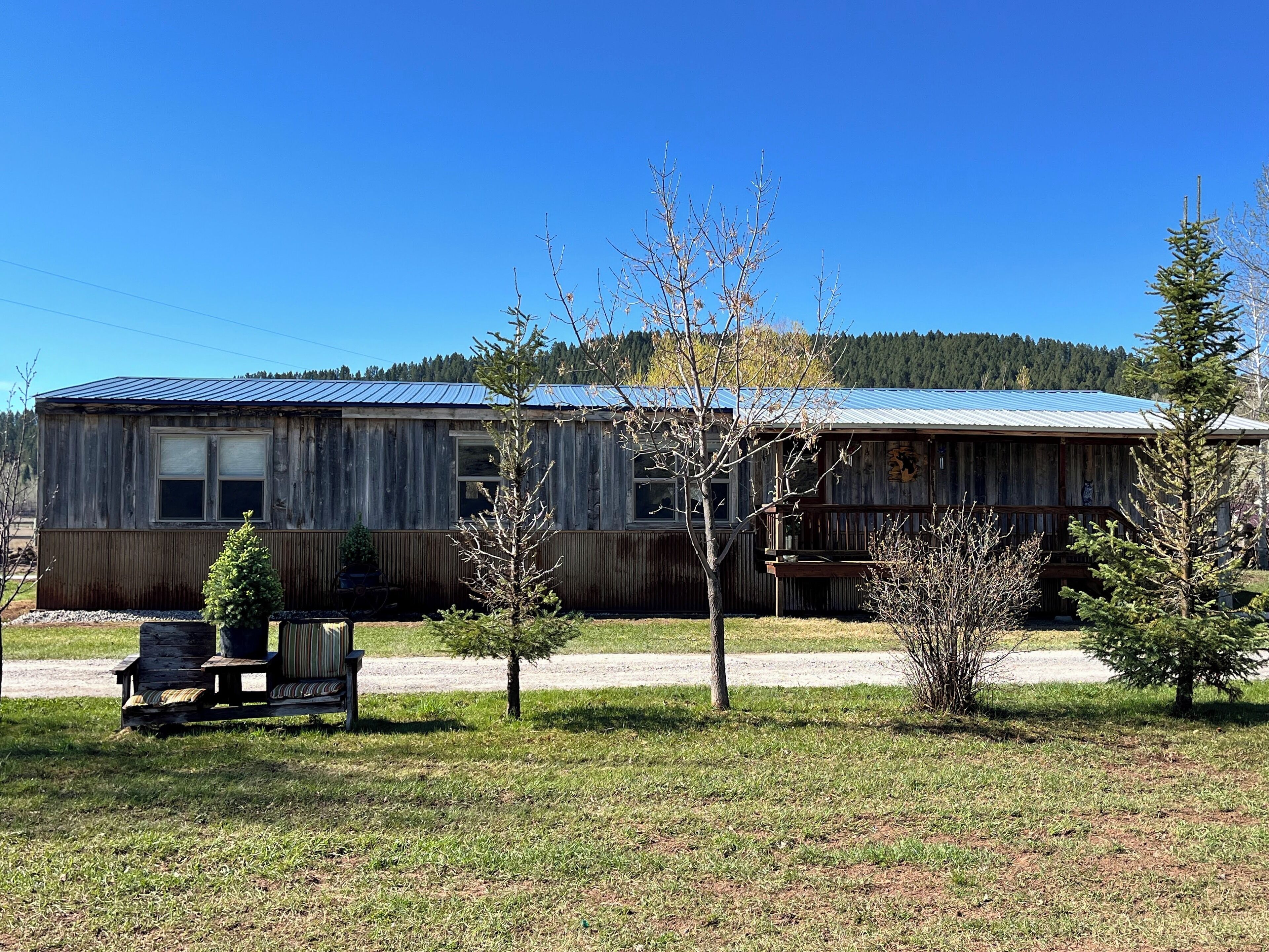 Newly remodeled home with a Barnwood rustic siding and an updated clean interior