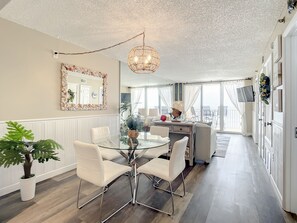 Dining - Oceanfront Condo with Pool, BBQ & Steps from Flagler Ave (New Smyrna Beach)